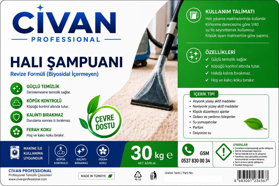 Halı Şampuanı 30 kg
